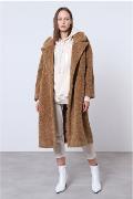 Cappotto in eco pelliccia color cammello  IMPERIAL  Collezione 2021/2022