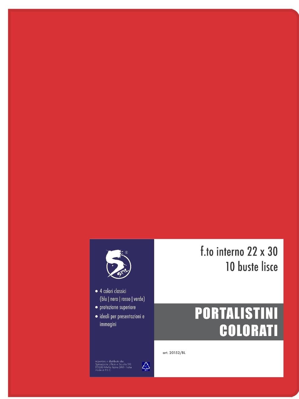 SPIL PORTALISTINO 60 FOGLI ROSSO SPIL  PORTALISTINO COLORATO