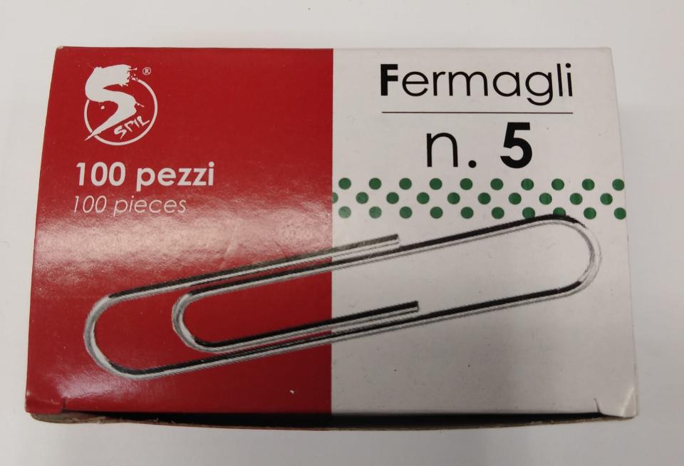 FERMAGLI ZINCATI N.5 DA 100 PEZZI SPIL  fermagli