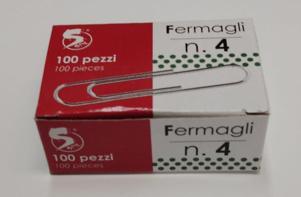 FERMAGLI ZINCATI N.4 DA 100 PEZZI SPIL