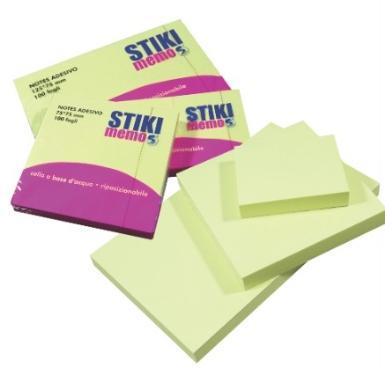 SPIL STIKI NOTES 75*125 100FF GIALLO PASTELLO SPIL  STIKI MEMO