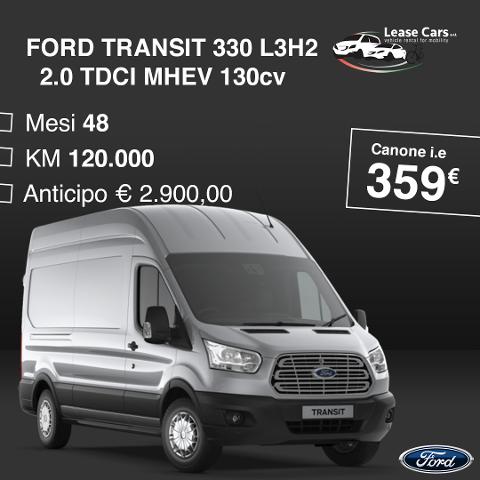 Noleggio Lungo Termine All Inclusive Ford Transit 350 L3H2 2.0 TDCI MHEV 130cv