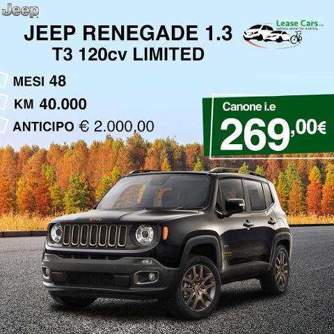 Noleggio Lungo Termine All Inclusive Jeep Renegade 1.3 Limited T3 120cv
