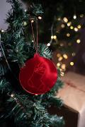 Pallina di Natale specchiata con incisione Calza di Natale Regplex in Plexiglas PN-12