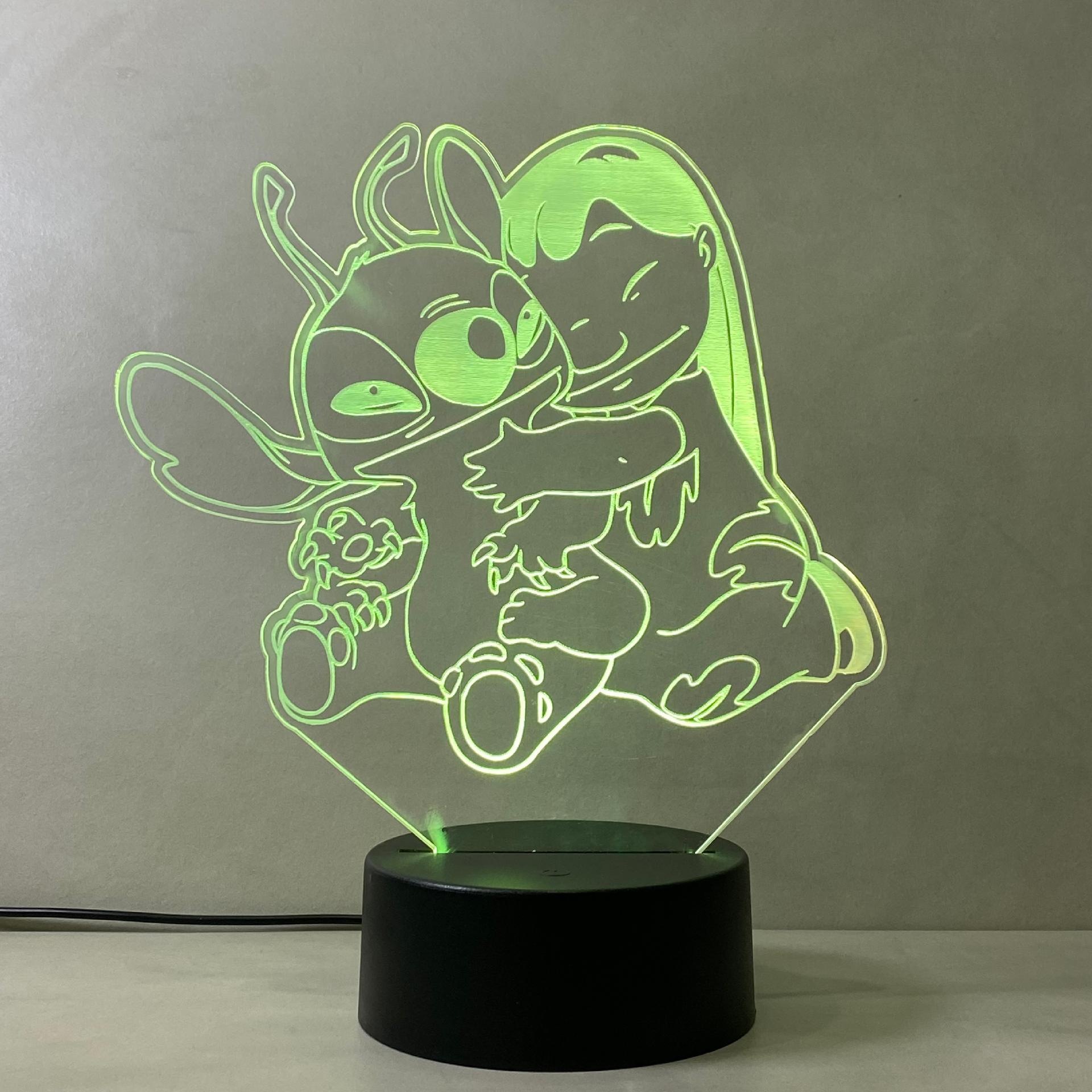 Lampada Lilo & Stitch Disney con Scritta Personalizzata Regplex Base LED  RGB - Marineo (Palermo)