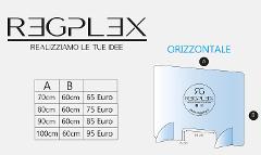 Parafiato in plexiglass Orizzontale Regplex Linea Sicurezza