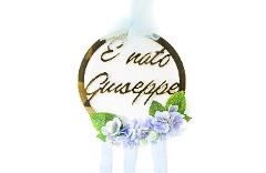 Dietro Porta Nascita in Plexiglas Regplex Con Scritta Personalizzata
