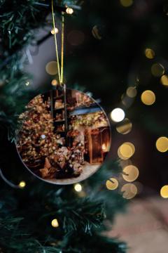 Pallina di Natale con stampa Ambiente Natalizio Regplex in Plexiglas PN-27