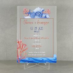 Partecipazioni in Plexiglas personalizzate - Opaco Grafica Mare Regplex Eventi - Wedding - Cerimonie - Matrimonio - Feste