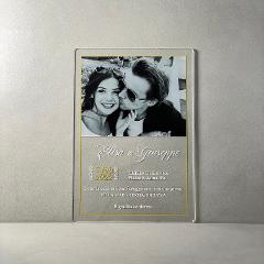 Partecipazioni in Plexiglas personalizzate - con Foto Regplex Eventi - Wedding - Cerimonie - Matrimonio - Feste