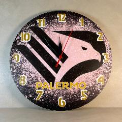 Orologio da parete in Plexiglas Palermo Regplex tema Squadre Calcio