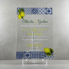 Partecipazioni in Plexiglas personalizzate - Maioliche e Limoni Regplex Eventi - Wedding - Cerimonie - Matrimonio - Feste