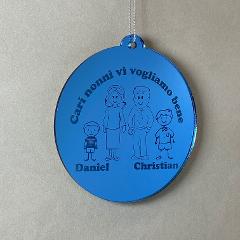 Pallina di Natale tema Nonni Regplex Scritta Personalizzata PNP-11