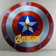Orologio da parete in Plexiglas Captain America's shield Regplex tema Marvel