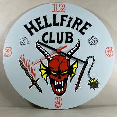 Orologio da parete in Plexiglas Hellfire Club Regplex tema Serie TV