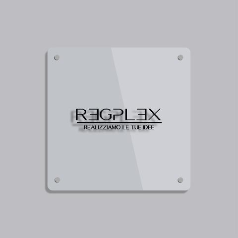 Targa Insegna Quadrata in Plexiglas Regplex Incisione Personalizzata