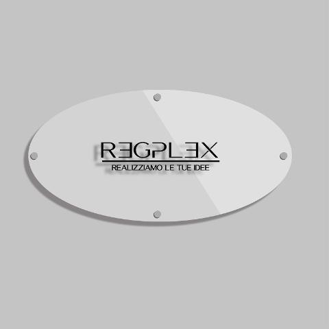 Targa Insegna Ovale in Plexiglas Regplex Incisione Personalizzata