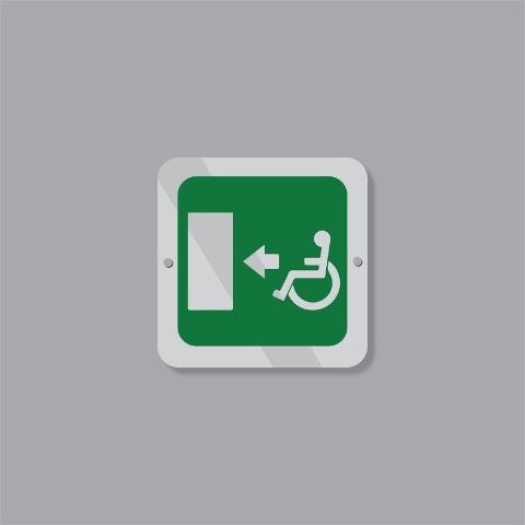 Cartello Uscita d'Emergenza per Disabili Regplex Segnaletica di Sicurezza