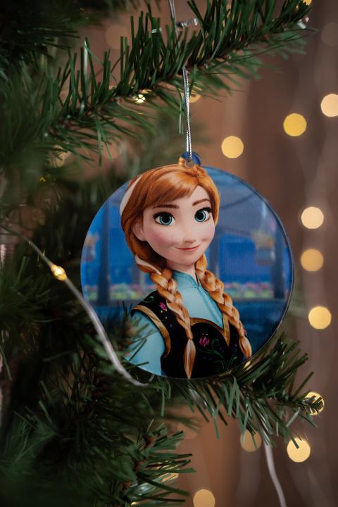 Decorazioni di Natale con personaggi Disney - Anna di Frozen e Scritta Personalizzata Regplex in Plexiglas - Marineo (Palermo)