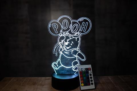 Lampada Winnie the Pooh con Scritta Personalizzata Regplex Base LED RGB - Marineo (Palermo)