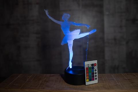 Lampada Ballerina con Scritta Personalizzata Regplex Base LED RGB - Marineo (Palermo)