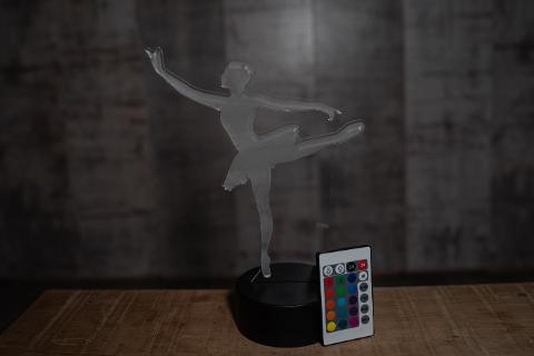 Lampada Ballerina con Scritta Personalizzata Regplex Base LED RGB