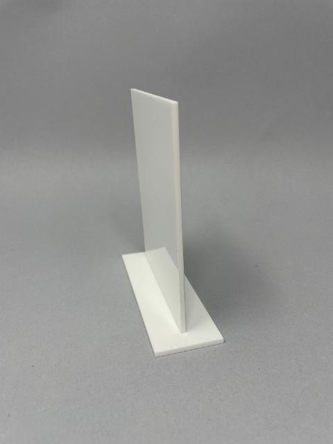 (min. 10 pz) Espositore QR Code in Plexiglas Bianco Singola Stampa Regplex da Tavolo