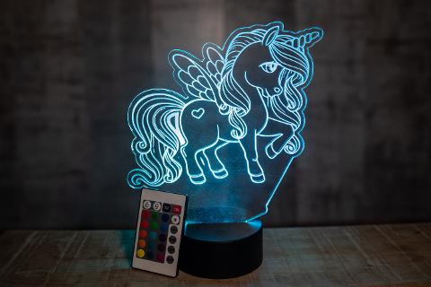 Lampada My Little Pony con Scritta Personalizzata Regplex Base LED RGB