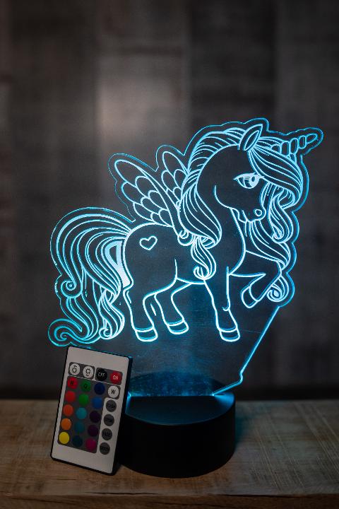 Lampada My Little Pony con Scritta Personalizzata Regplex Base LED RGB