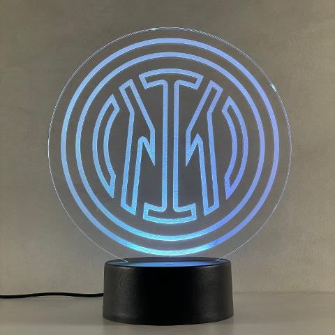 Lampada Inter con Scritta Personalizzata Regplex Base LED RGB
