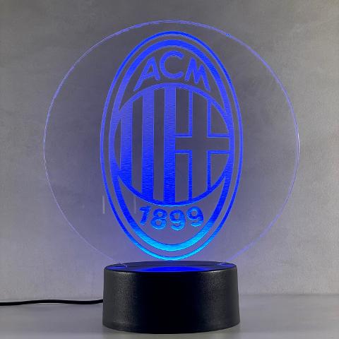 Lampada Milan con Scritta Personalizzata Regplex Base LED RGB