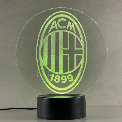 Lampada Milan con Scritta Personalizzata Regplex Base LED RGB