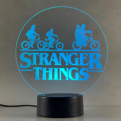 Lampada Stranger Things con Scritta Personalizzata Regplex Base LED RGB