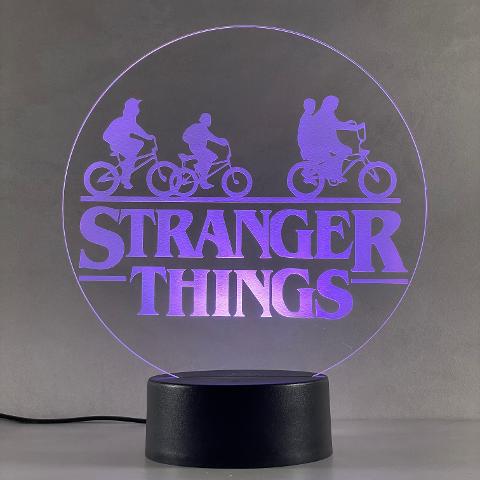 Lampada Stranger Things con Scritta Personalizzata Regplex Base LED RGB