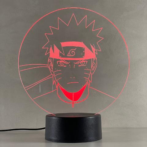 Lampada Naruto con Scritta Personalizzata Regplex Base LED RGB