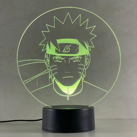 Lampada Naruto con Scritta Personalizzata Regplex Base LED RGB