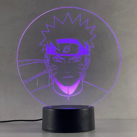 Lampada Naruto con Scritta Personalizzata Regplex Base LED RGB