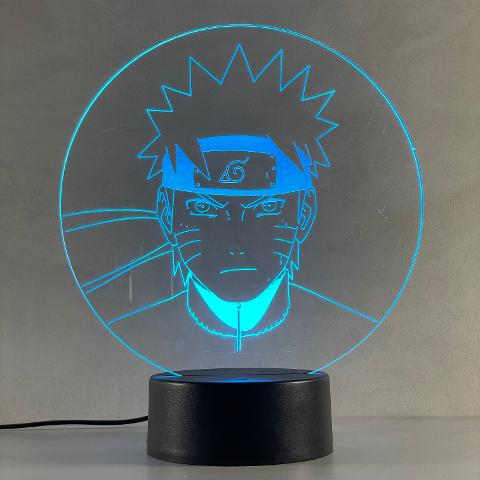 Lampada Naruto con Scritta Personalizzata Regplex Base LED RGB
