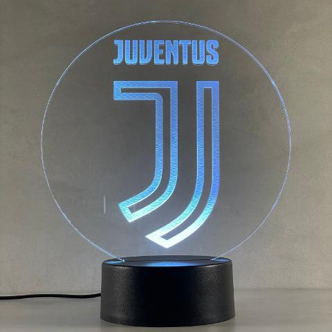 Lampada Juventus con Scritta Personalizzata Regplex Base LED RGB
