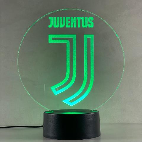 Lampada Juventus con Scritta Personalizzata Regplex Base LED RGB