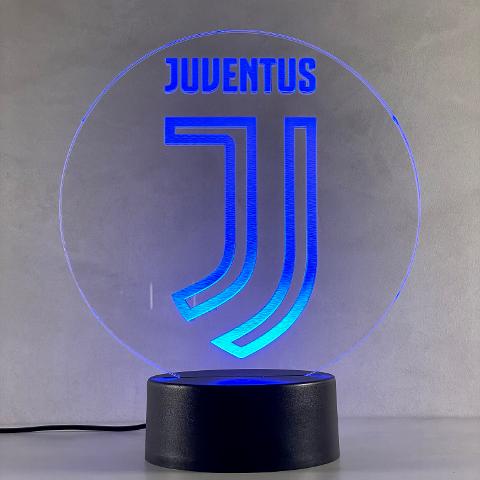 Lampada Juventus con Scritta Personalizzata Regplex Base LED RGB