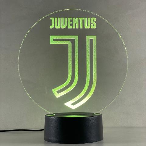 Lampada Juventus con Scritta Personalizzata Regplex Base LED RGB