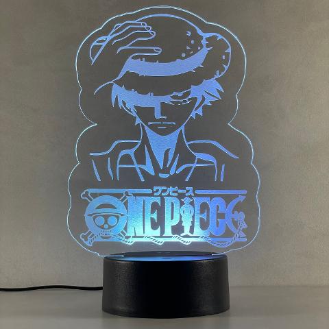 Lampada One Piece con Scritta Personalizzata Regplex Base LED RGB