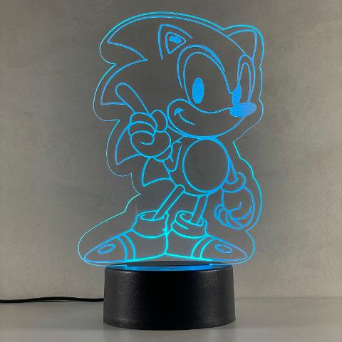 Lampada Sonic con Scritta Personalizzata Regplex Base LED RGB
