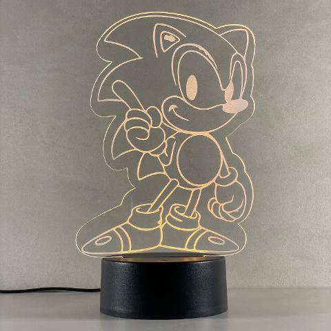 Lampada Sonic con Scritta Personalizzata Regplex Base LED RGB