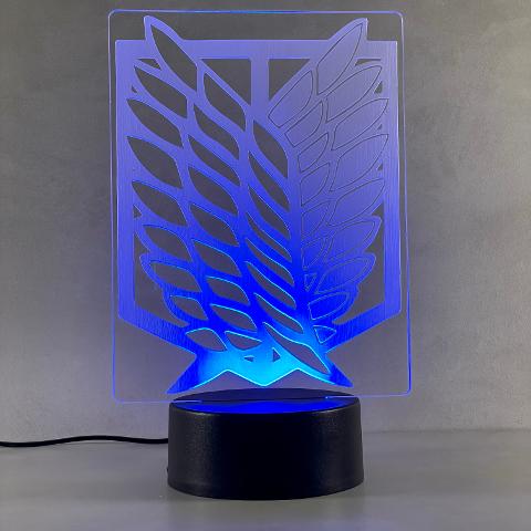 Lampada Attacco dei Titani con Scritta Personalizzata Regplex Base LED RGB