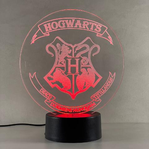 Lampada Hogwarts Harry Potter con Scritta Personalizzata Regplex Base LED RGB