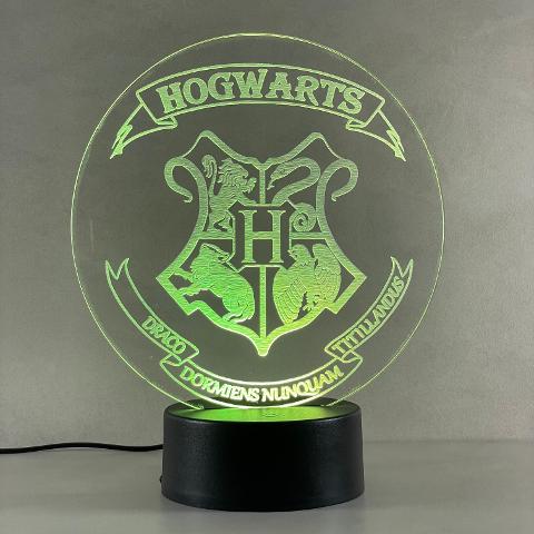 Lampada Hogwarts Harry Potter con Scritta Personalizzata Regplex Base LED RGB