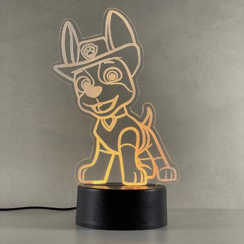 Lampada Paw Patrol con Scritta Personalizzata Regplex Base LED RGB