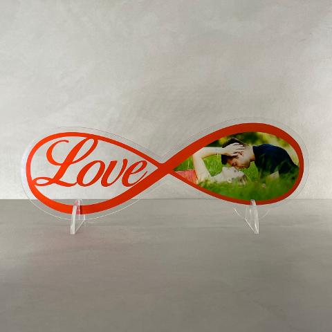 Porta Foto "Love" Plexiglass cm 15x20 Infinito Regplex Personalizzato